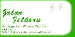 zalan filkorn business card